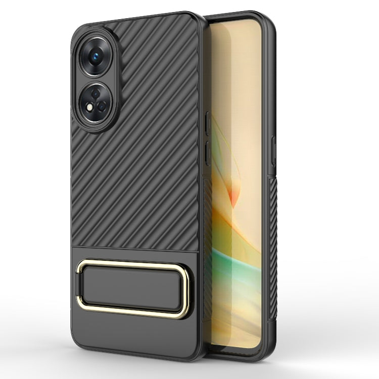 For OPPO Reno8 T 4G Wavy Textured Phone Case