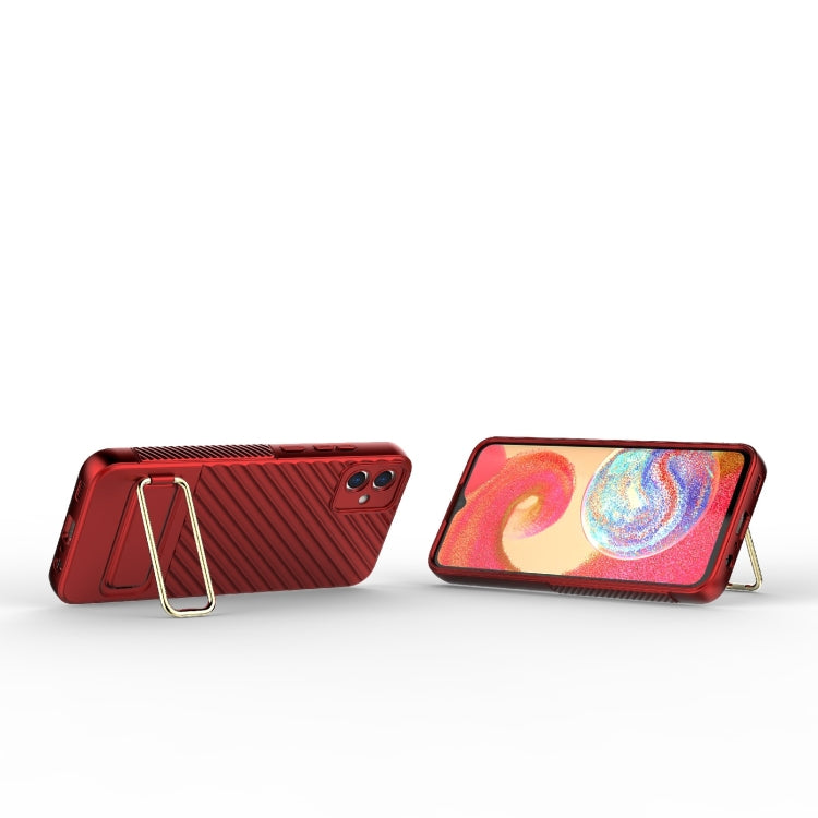 For Samsung Galaxy A04E Wavy Textured Phone Case
