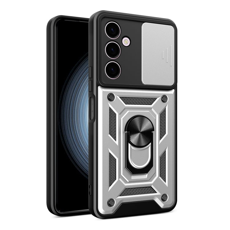 For Samsung Galaxy A24 4G Sliding Camera Cover Design TPU+PC Phone Case