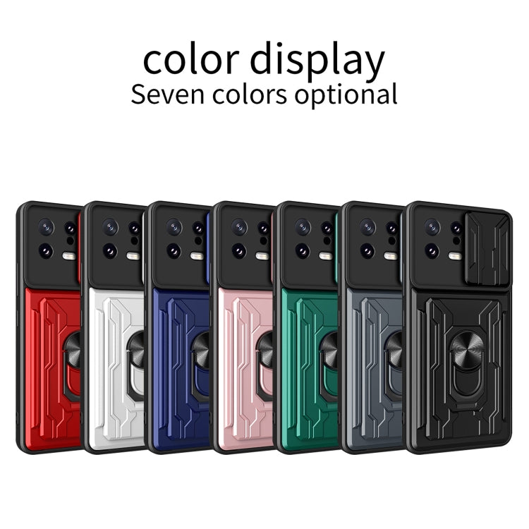 For Xiaomi 13 Sliding Camshield TPU+PC Phone Case with Card Slot