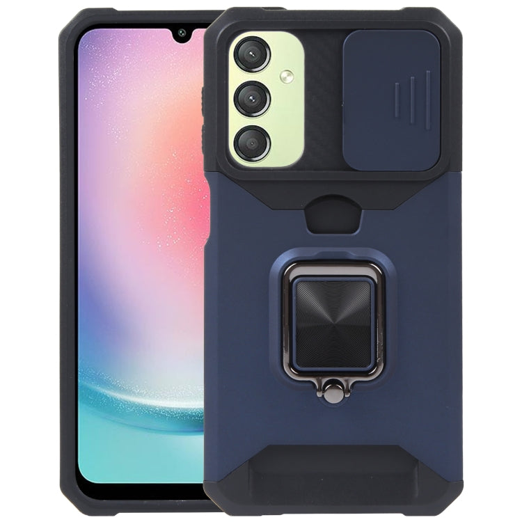 For Samsung Galaxy A24 4G Camera Shield Card Slot PC+TPU Phone Case