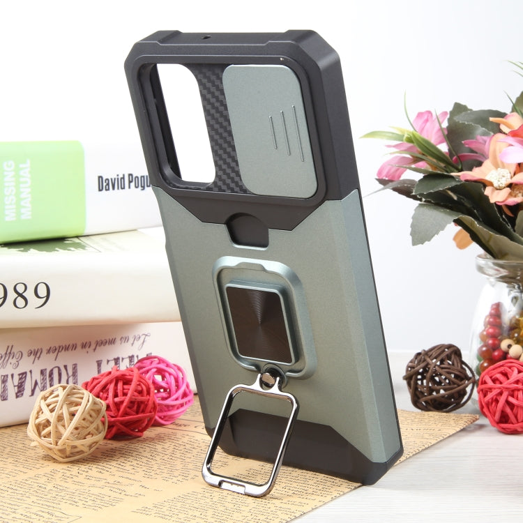 For Samsung Galaxy A24 4G Camera Shield Card Slot PC+TPU Phone Case