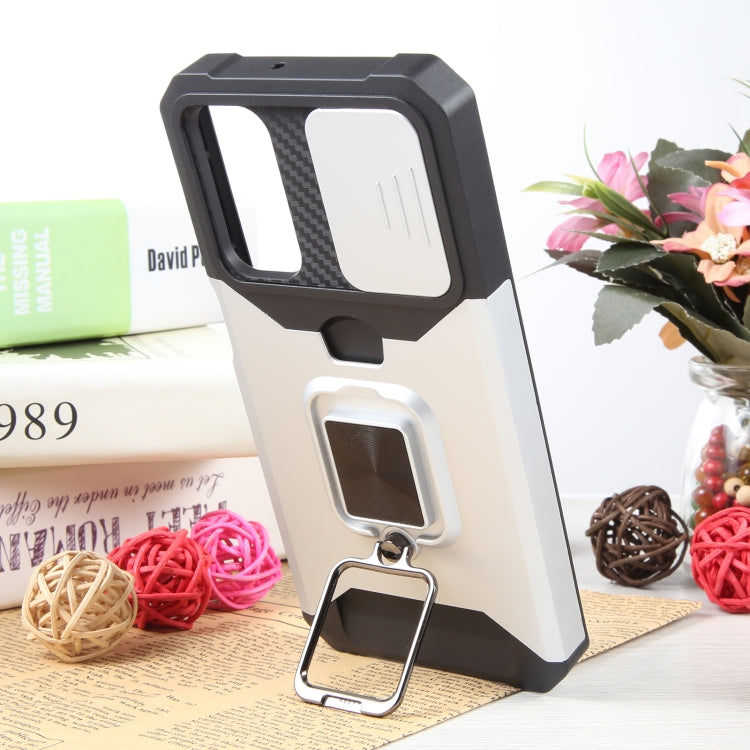 For Samsung Galaxy A24 4G Camera Shield Card Slot PC+TPU Phone Case