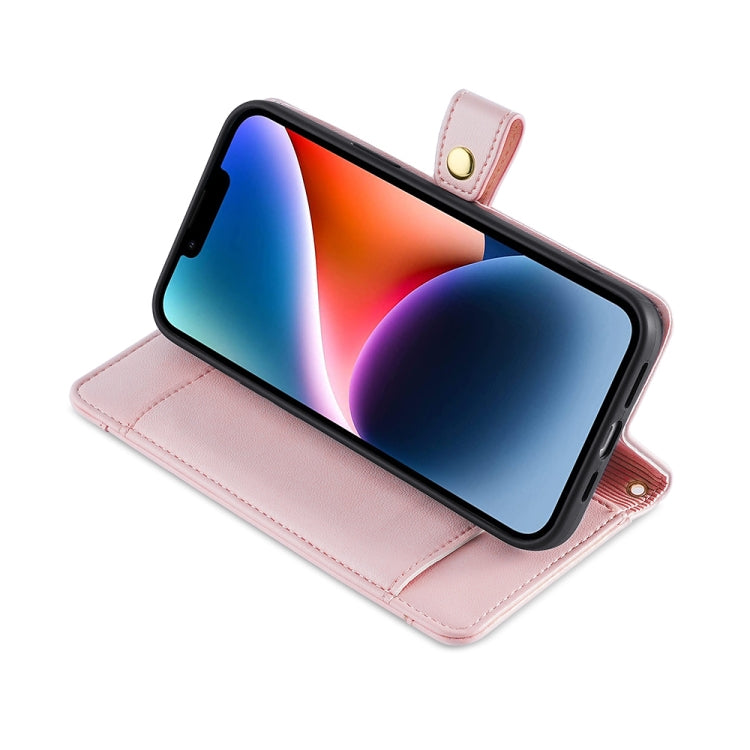For Samsung Galaxy A54 5G Sheep Texture Cross-body Zipper Wallet Leather Phone Case