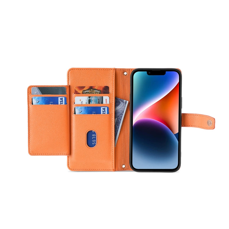 For Samsung Galaxy A54 5G Sheep Texture Cross-body Zipper Wallet Leather Phone Case