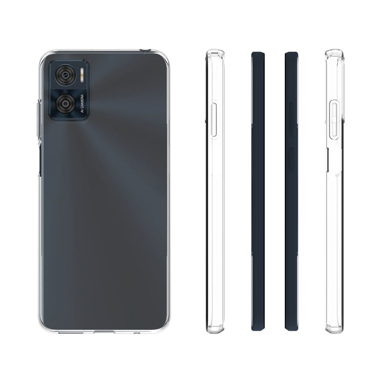 For Motorola Moto E22 Waterproof Texture TPU Phone Case(Transparent)