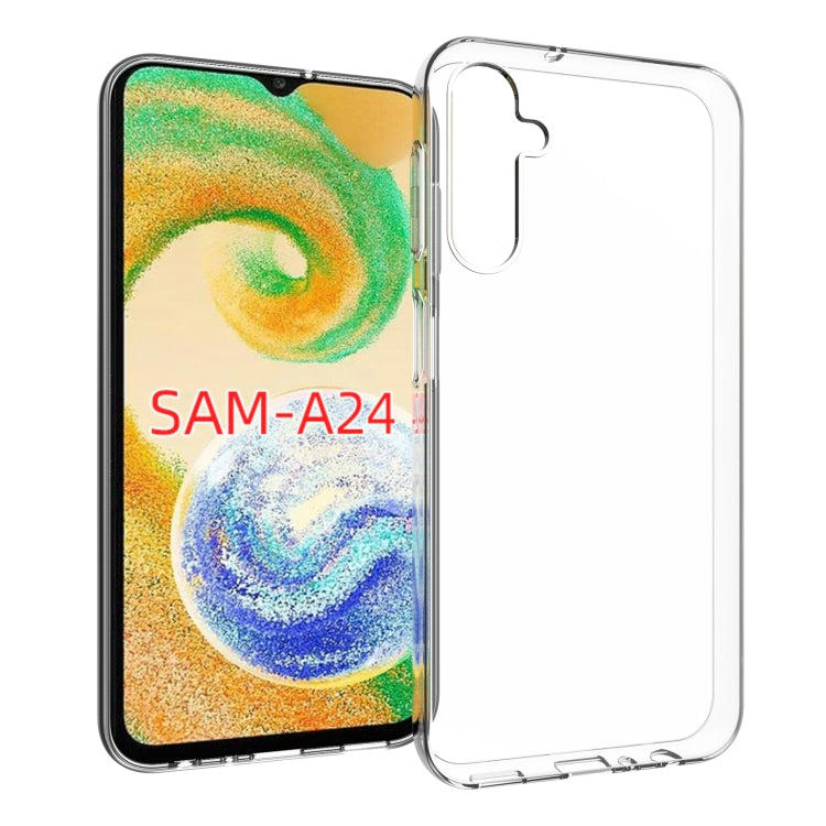 For Samsung Galaxy A24 4G Waterproof Texture TPU Phone Case(Transparent)