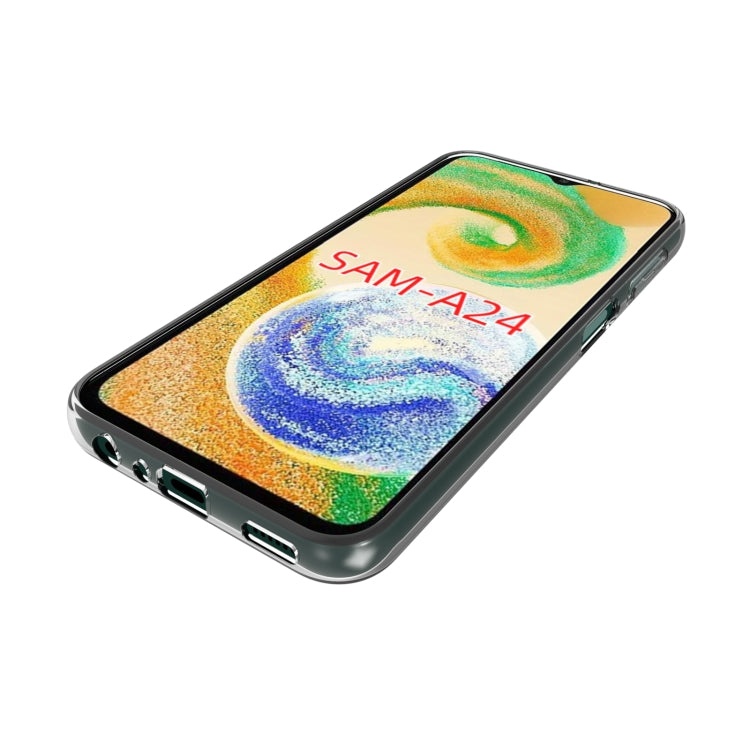 For Samsung Galaxy A24 4G Waterproof Texture TPU Phone Case(Transparent)