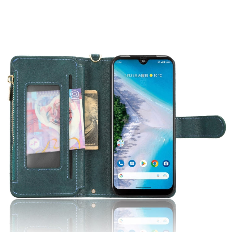 For Kyocera Android One S10 / S9 Litchi Texture Zipper Leather Phone Case