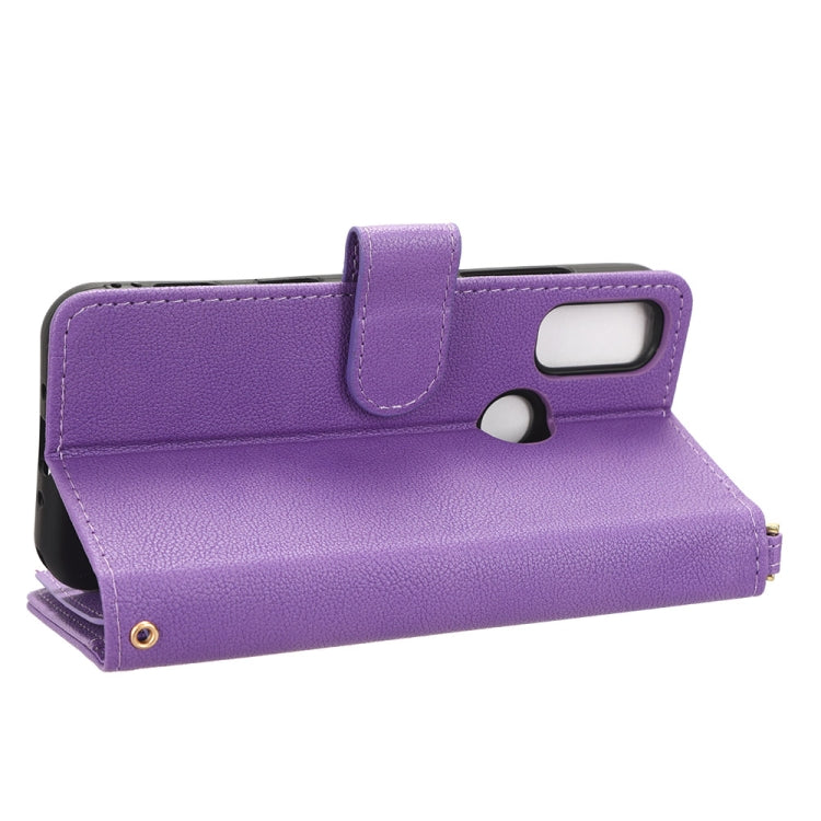 For Kyocera Android One S10 / S9 Litchi Texture Zipper Leather Phone Case