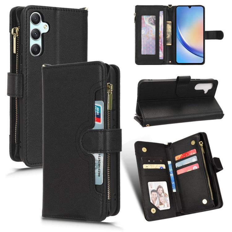For Samsung Galaxy A34 5G Litchi Texture Zipper Leather Phone Case