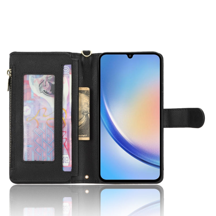 For Samsung Galaxy A34 5G Litchi Texture Zipper Leather Phone Case