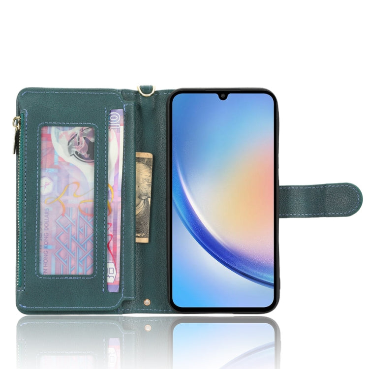 For Samsung Galaxy A34 5G Litchi Texture Zipper Leather Phone Case
