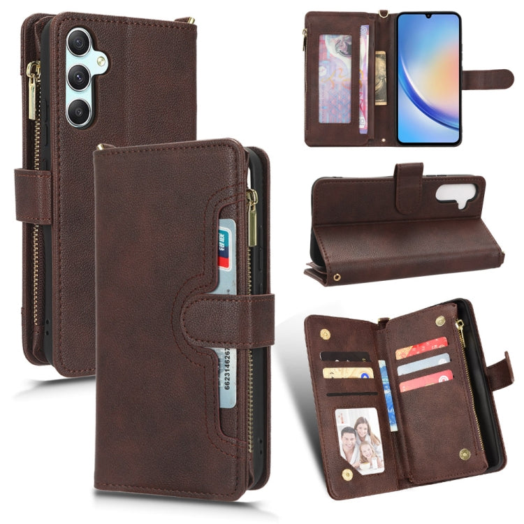 For Samsung Galaxy A34 5G Litchi Texture Zipper Leather Phone Case