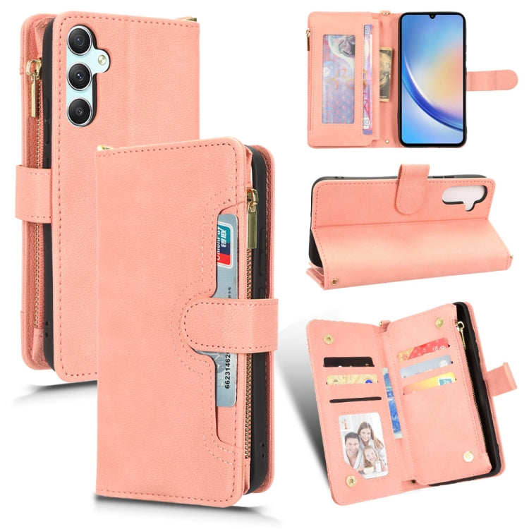 For Samsung Galaxy A34 5G Litchi Texture Zipper Leather Phone Case