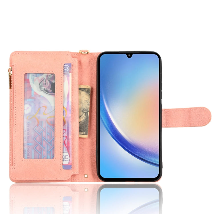 For Samsung Galaxy A34 5G Litchi Texture Zipper Leather Phone Case
