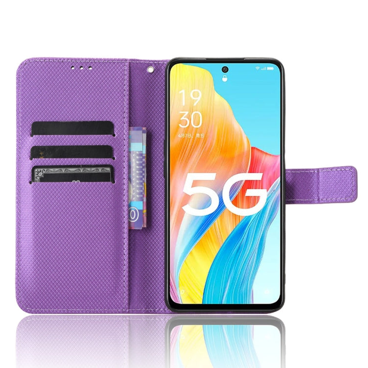 For OPPO A1 5G Diamond Texture Leather Phone Case