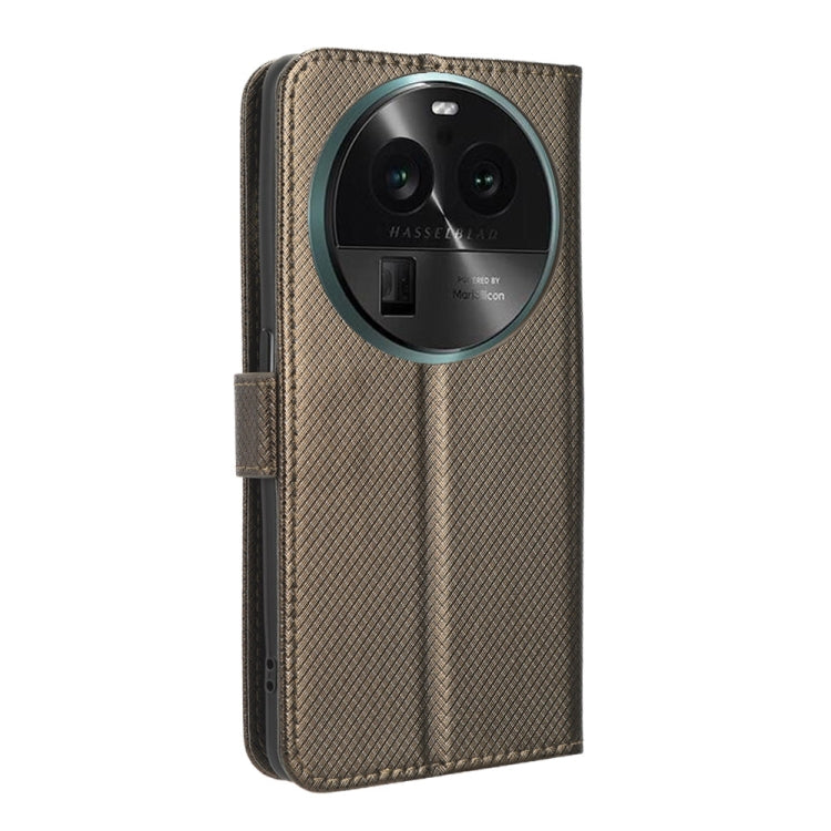 For OPPO Find X6 Diamond Texture Leather Phone Case