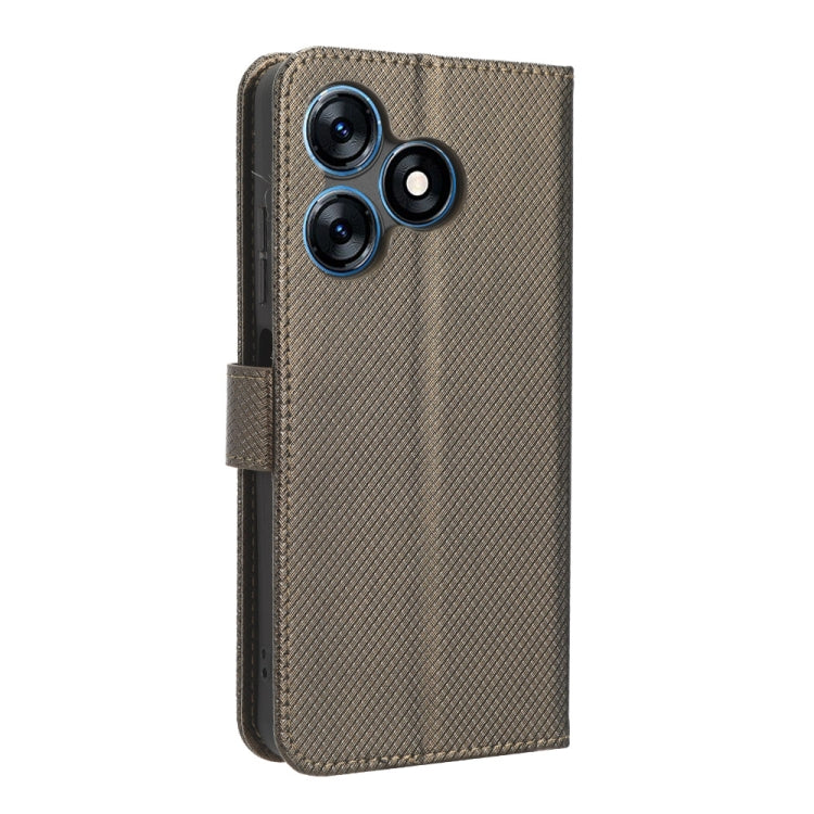 For Tecno Spark 10 4G Diamond Texture Leather Phone Case