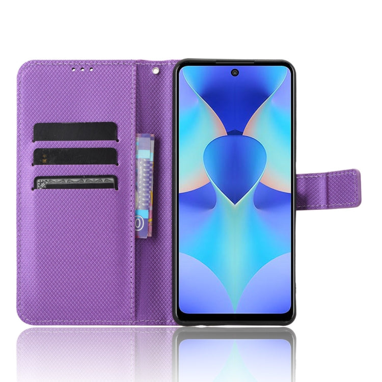 For Tecno Spark 10 Pro / K17 Diamond Texture Leather Phone Case