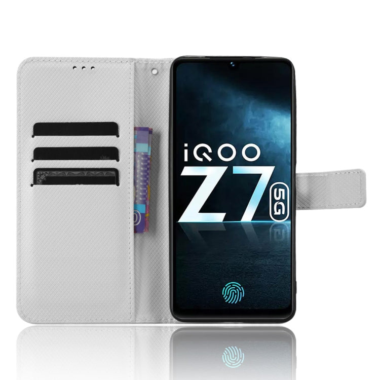 For vivo iQOO Z7x Diamond Texture Leather Phone Case