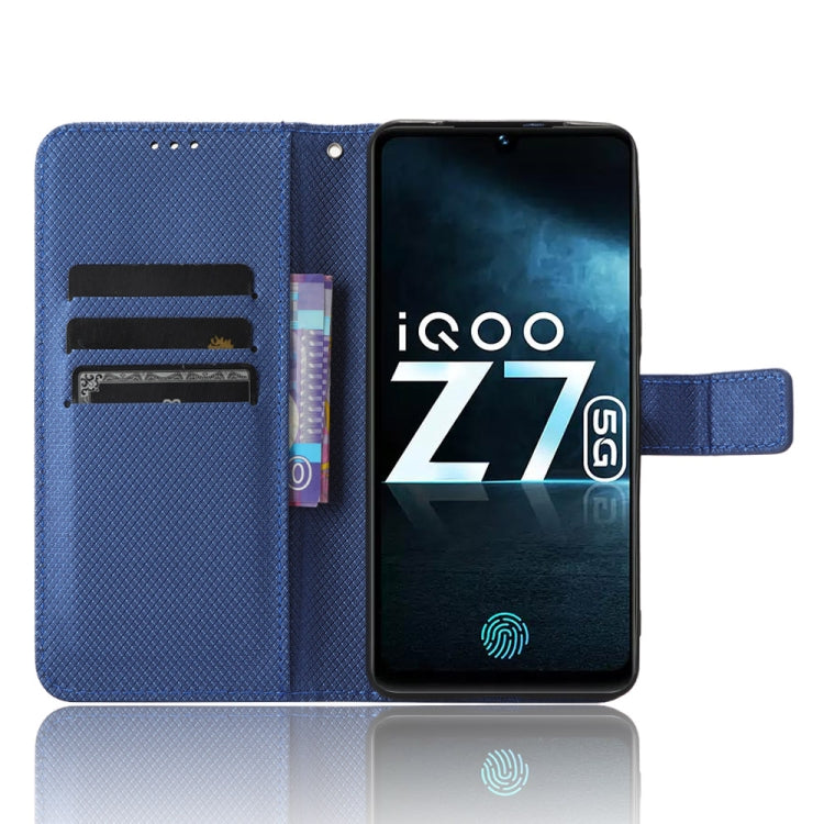 For vivo iQOO Z7x Diamond Texture Leather Phone Case
