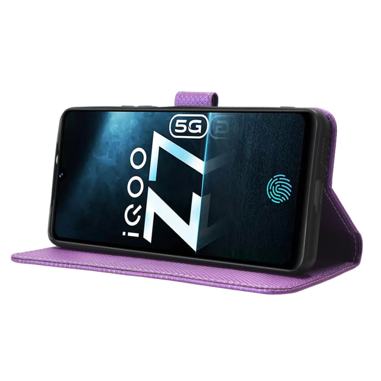 For vivo iQOO Z7x Diamond Texture Leather Phone Case