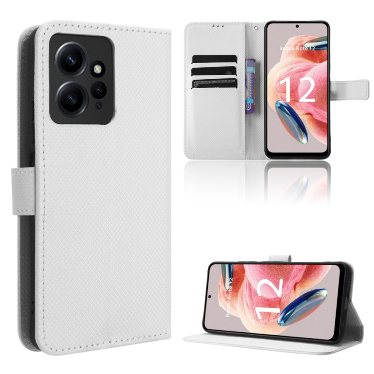 For Xiaomi Redmi Note 12 4G Global Diamond Texture Leather Phone Case