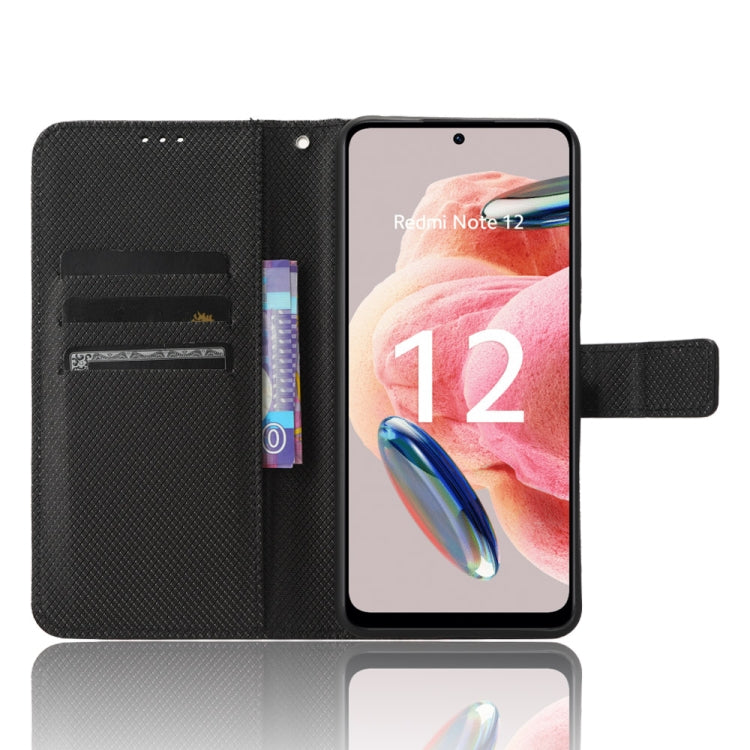For Xiaomi Redmi Note 12 4G Global Diamond Texture Leather Phone Case