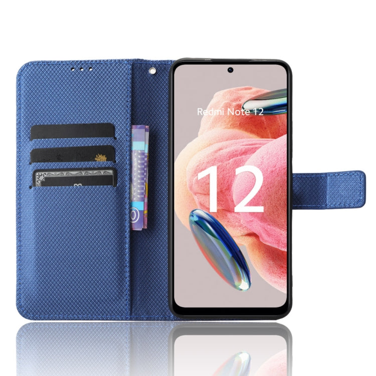 For Xiaomi Redmi Note 12 4G Global Diamond Texture Leather Phone Case