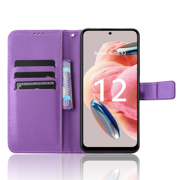 For Xiaomi Redmi Note 12 4G Global Diamond Texture Leather Phone Case