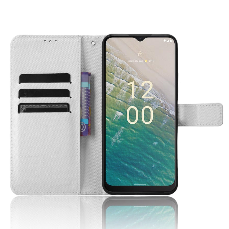 For Nokia C32 4G Diamond Texture Leather Phone Case