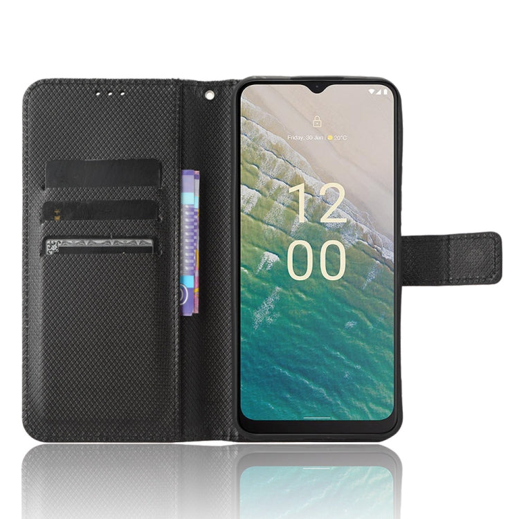 For Nokia C32 4G Diamond Texture Leather Phone Case