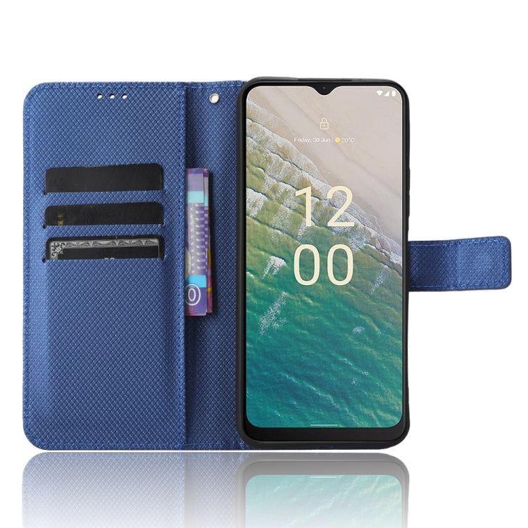For Nokia C32 4G Diamond Texture Leather Phone Case