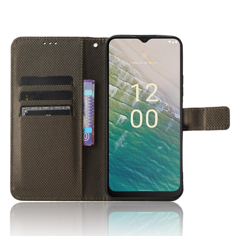 For Nokia C32 4G Diamond Texture Leather Phone Case