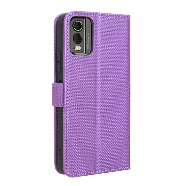 For Nokia C32 4G Diamond Texture Leather Phone Case