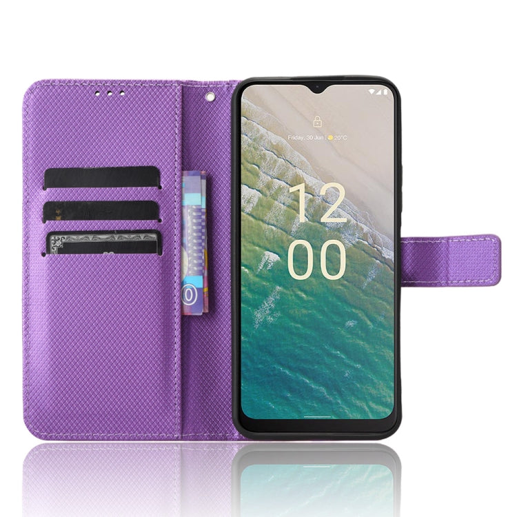 For Nokia C32 4G Diamond Texture Leather Phone Case