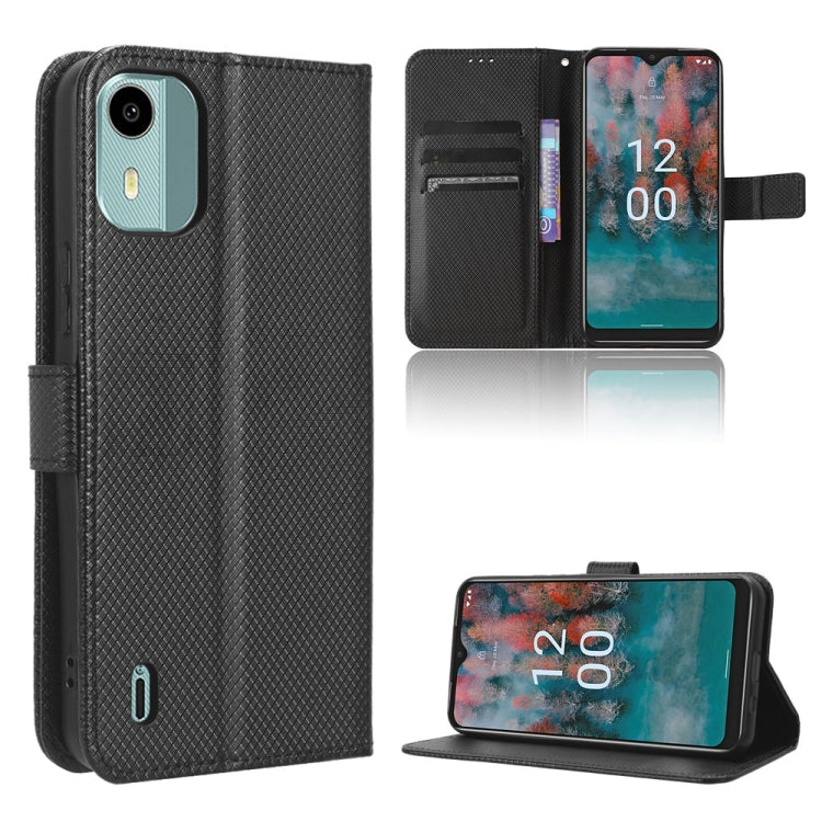 For Nokia C12 Diamond Texture Leather Phone Case
