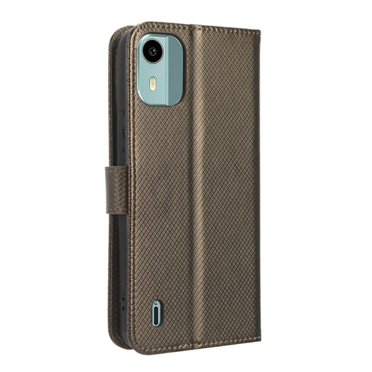 For Nokia C12 Diamond Texture Leather Phone Case