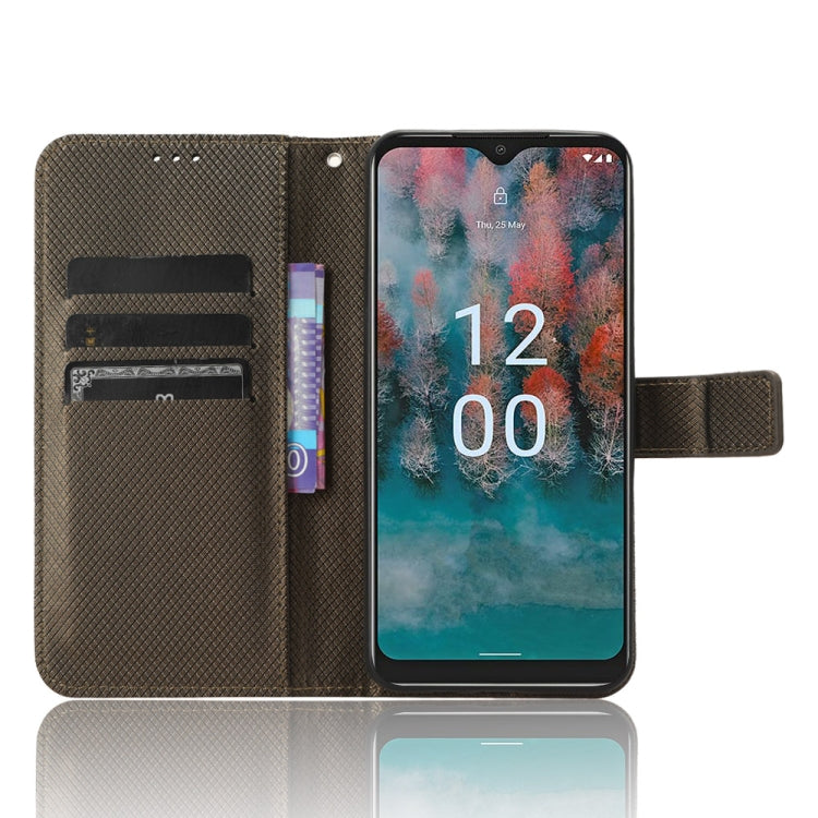 For Nokia C12 Diamond Texture Leather Phone Case
