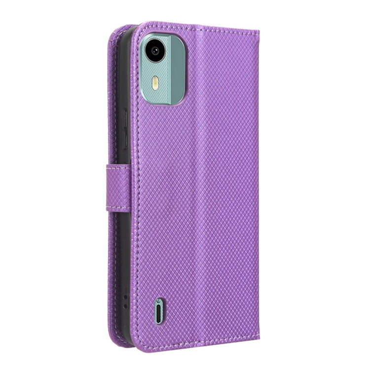 For Nokia C12 Diamond Texture Leather Phone Case