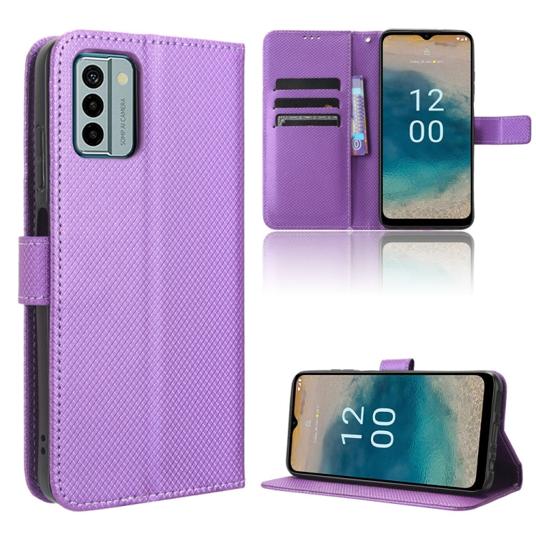 For Nokia G22 4G Diamond Texture Leather Phone Case