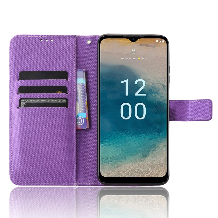 For Nokia G22 4G Diamond Texture Leather Phone Case