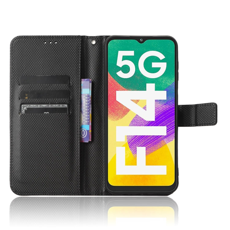 For Samsung Galaxy F14 Global Diamond Texture Leather Phone Case