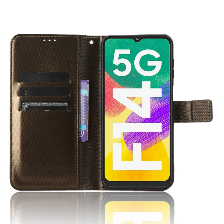 For Samsung Galaxy F14 Global Diamond Texture Leather Phone Case
