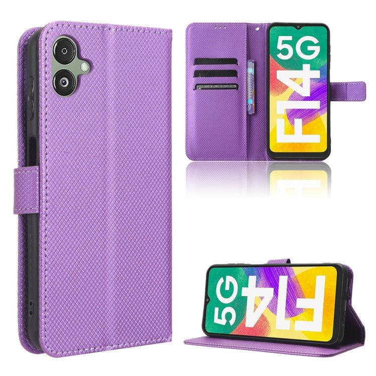 For Samsung Galaxy F14 Global Diamond Texture Leather Phone Case