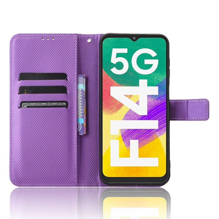 For Samsung Galaxy F14 Global Diamond Texture Leather Phone Case