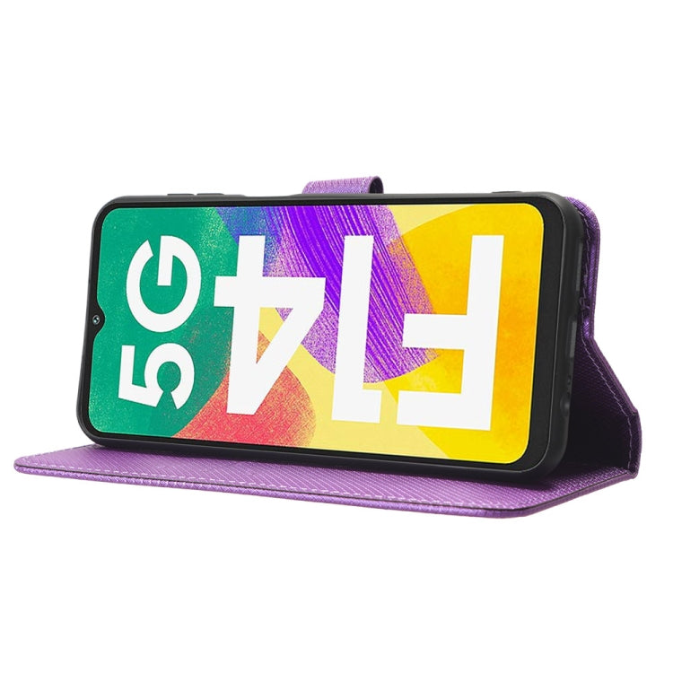 For Samsung Galaxy F14 Global Diamond Texture Leather Phone Case