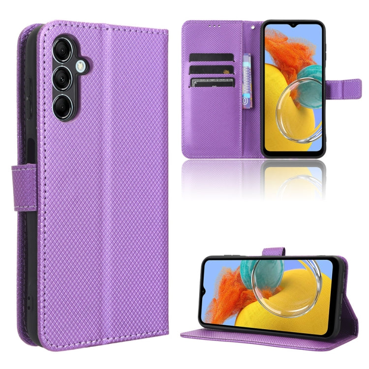 For Samsung Galaxy M14 5G Diamond Texture Leather Phone Case