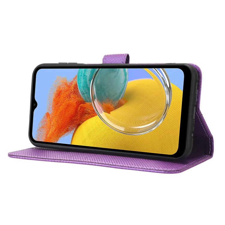 For Samsung Galaxy M14 5G Diamond Texture Leather Phone Case